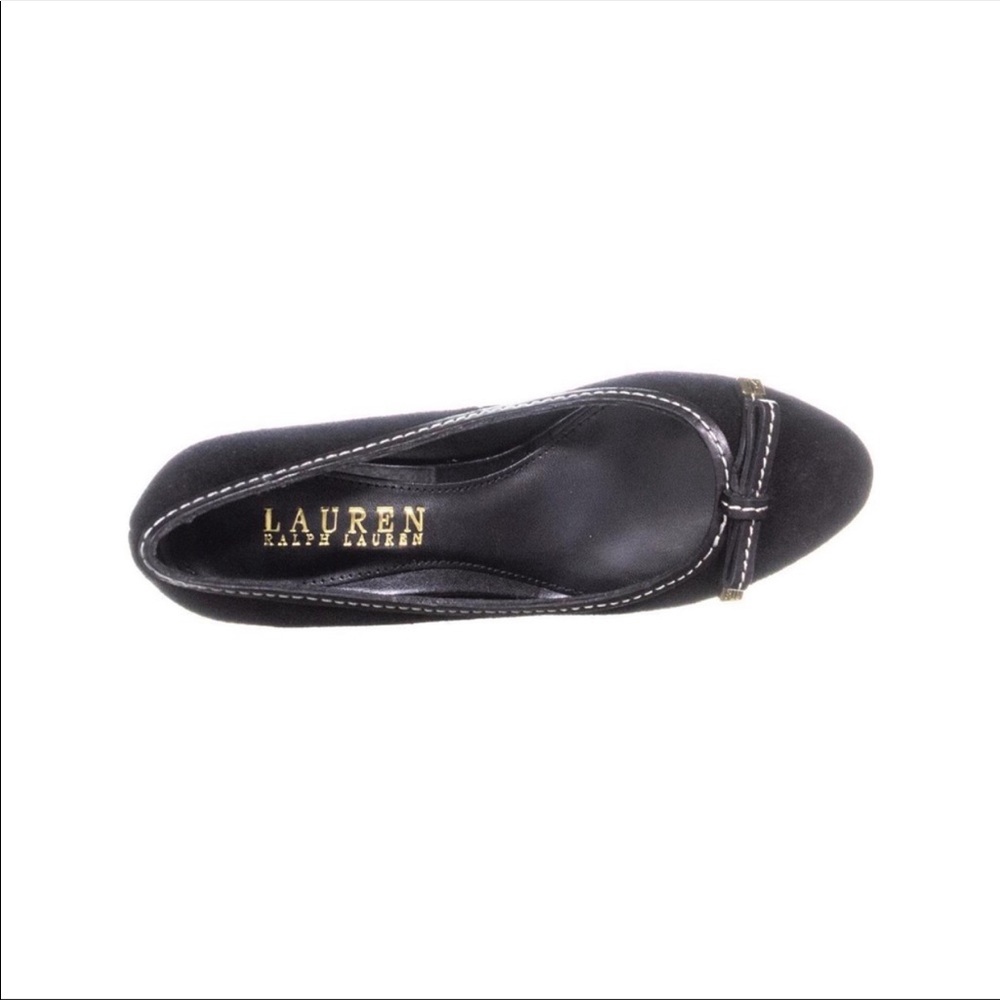 Lauren Ralph Lauren Black Wedge Pumps 😍🥰 Sz 10 - Picture 4 of 8